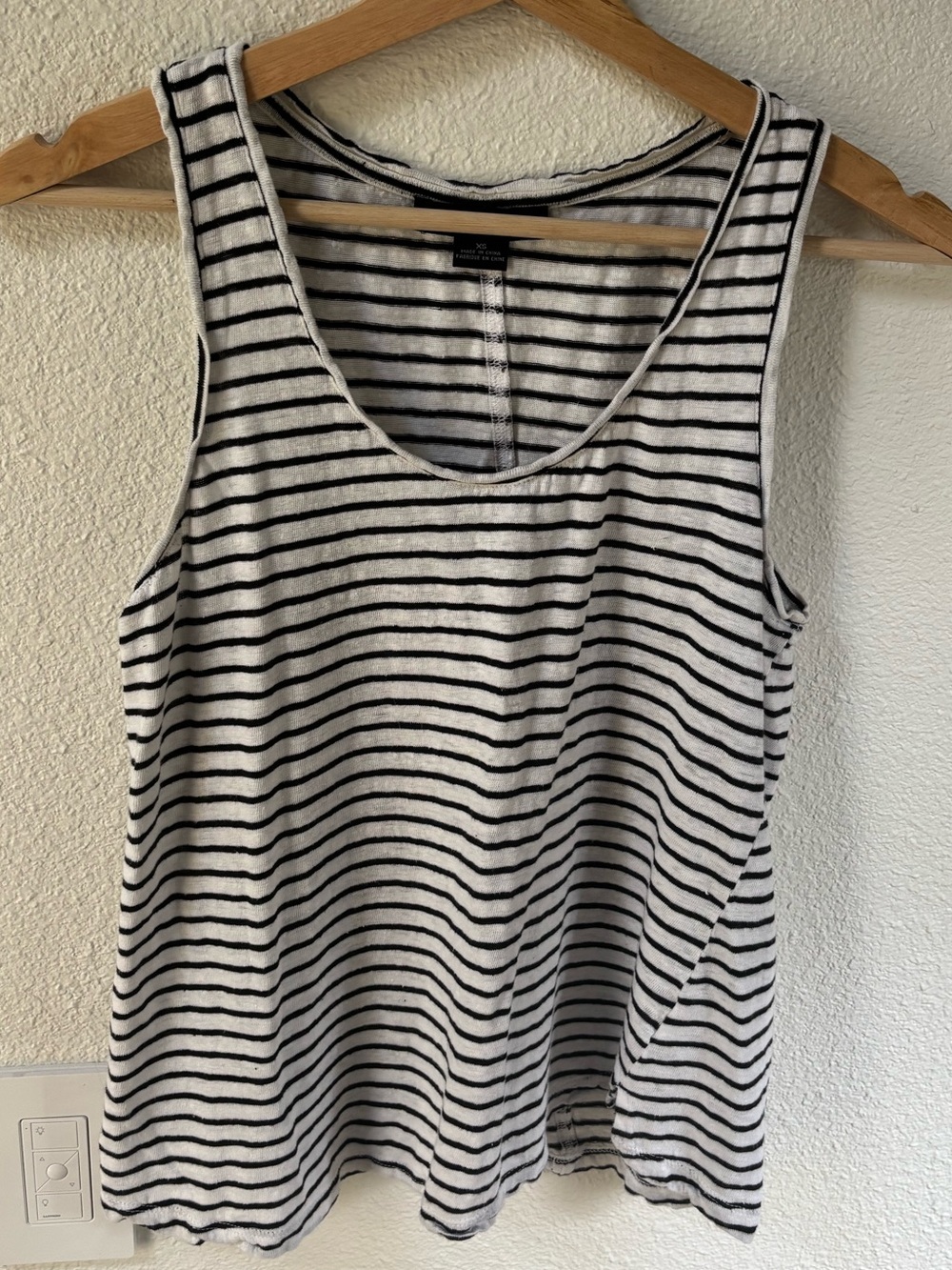 Sanctuary Black & White Striped Loose Fit Tank